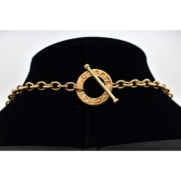 CC Skye Crystal Collar Necklace Spike Rhinestone Toggle Statement Signed Bin6B - Picture 7 of 12